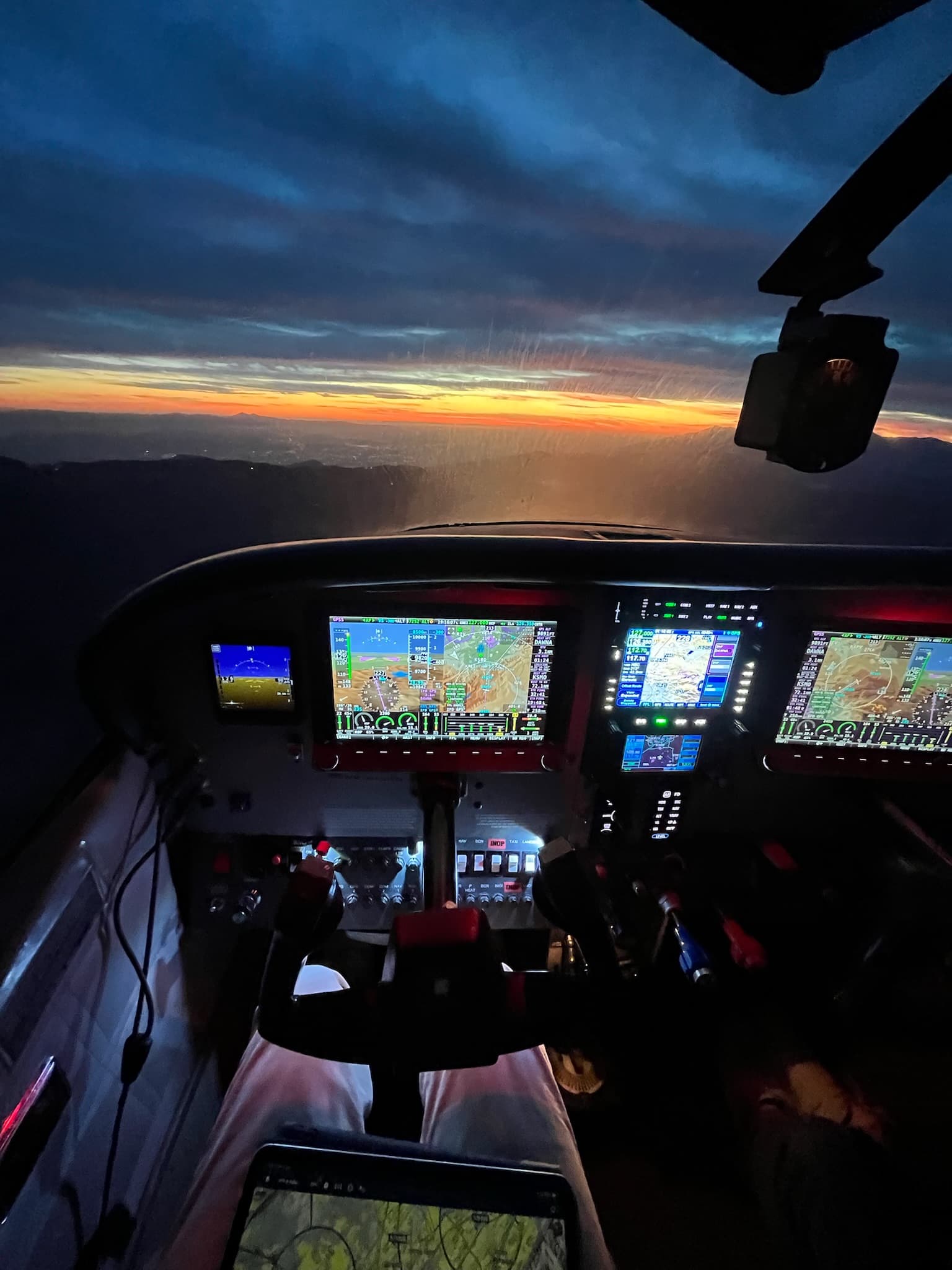Glass cockpit, night
